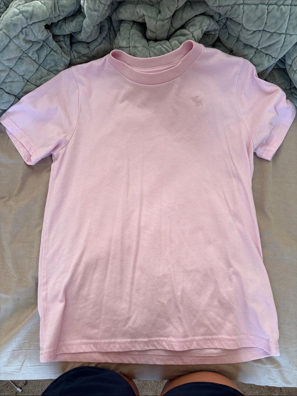 Abercrombie & Fitch Light Pink Kids Short-Sleeve Tee